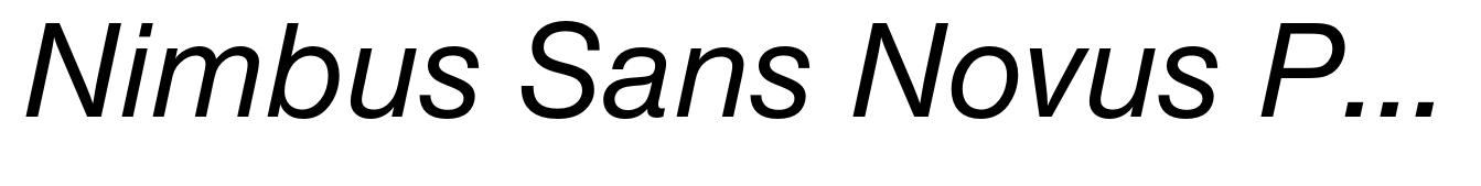 Nimbus Sans Novus Pro Medium Italic